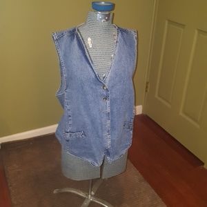 Vintage Cherokee Stonewashed Denim Vest